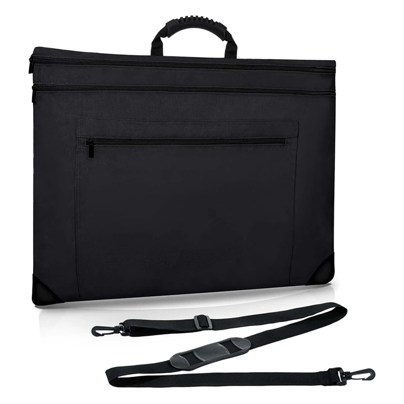 Lightweight Art Briefcase Waterproof Carrying Case With Sturdy Shoulders And Handle For Sketching,Posters And Painting-A69F