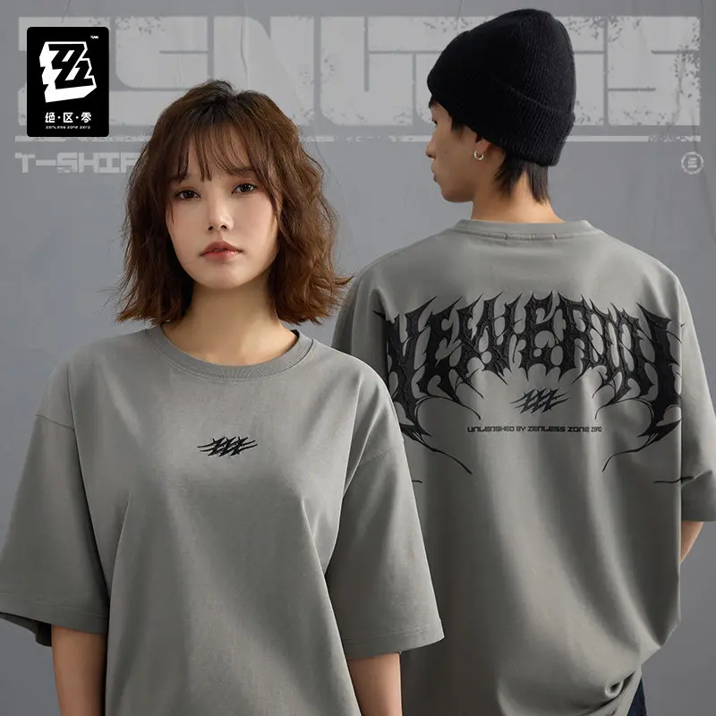 Pre-sale Official ZZZ 100% Cotton Short Sleeve T-shirt Zenless Zone Zero Casual Daily Wearing Women Men Anime Cosplay Tees