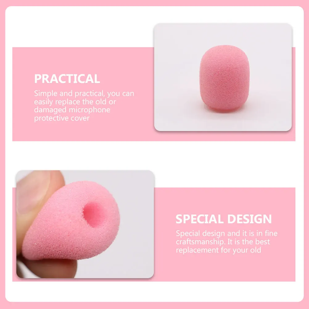 

20Pcs Mic Protectors Windproof Dust Cover Durable Practical Microphone Accessories Mic Sponge Covers Microphone Covers