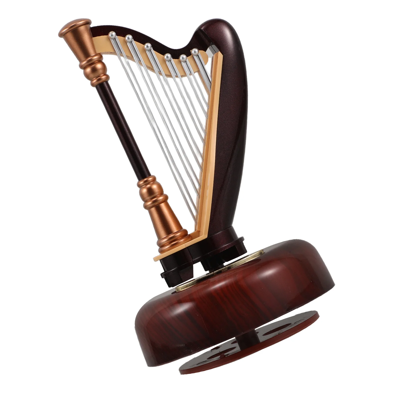 

Harp Classical Music Box Elegant Miniature Lyre Ornament for Home Office Decor Unique Design Classical Music Charm Gift