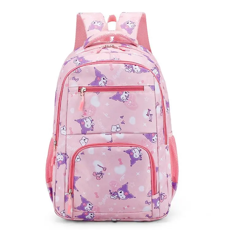 Kuromi mochila de grande capacidade para crianças, mochila fofa, presente para meninas, escola primária, júnior e ensino médio