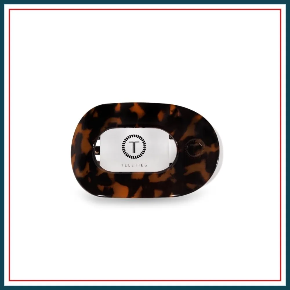 

Strong Grip Small Flat Round Clip for Thin-Medium Hair - Bendable Teeth, Comfortable Curve for Yoga, Driving & Lying Down