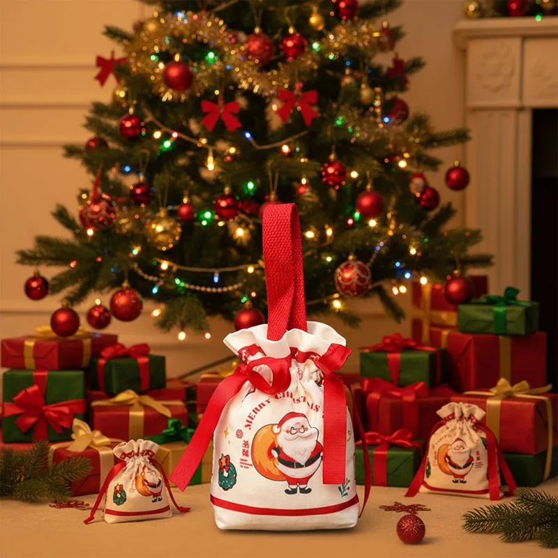 10-40 sacchetti regalo natalizi per le vacanze, sacchetti per caramelle alle mele, sacchetti creativi per la notte della pace per bambini, piccoli confezioni regalo per regali di Natale