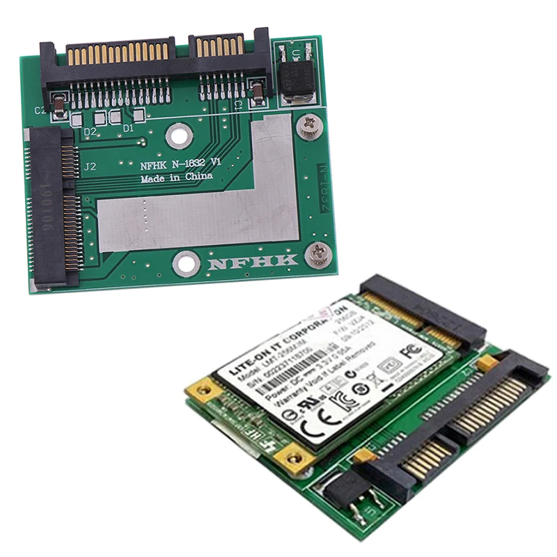 1PC MSATA SSD to 2.5'' SATA 6.0gps adapter converter card module board mini pcie ssd