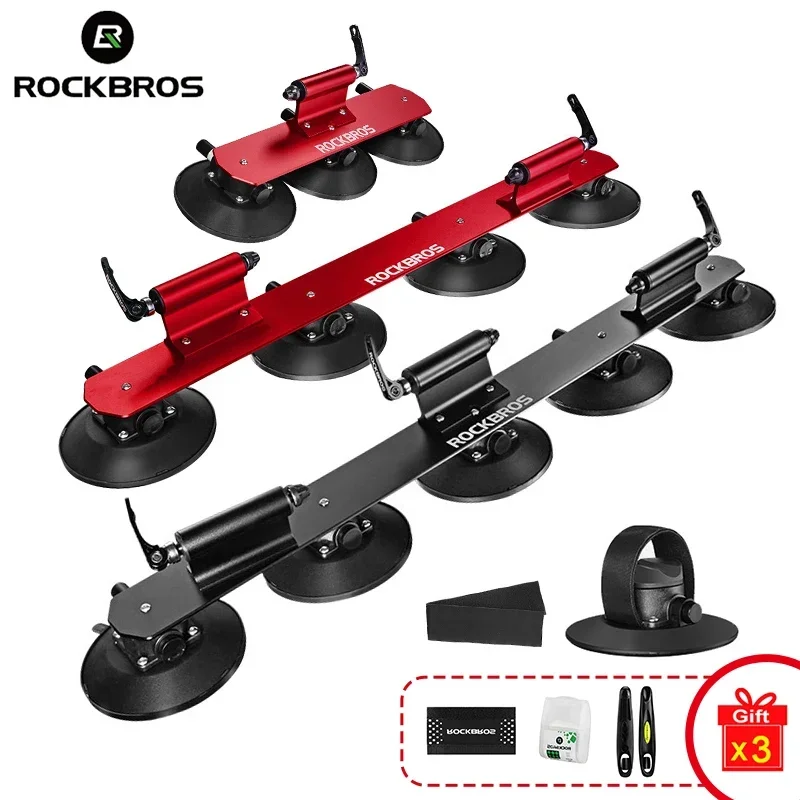 ROCKBROS Vacuum Suction Roof-Top Bike Carrier Rack for Car MTB Bicycle Rack Sucker Car Roof Road Mountain Bike Universal Holder