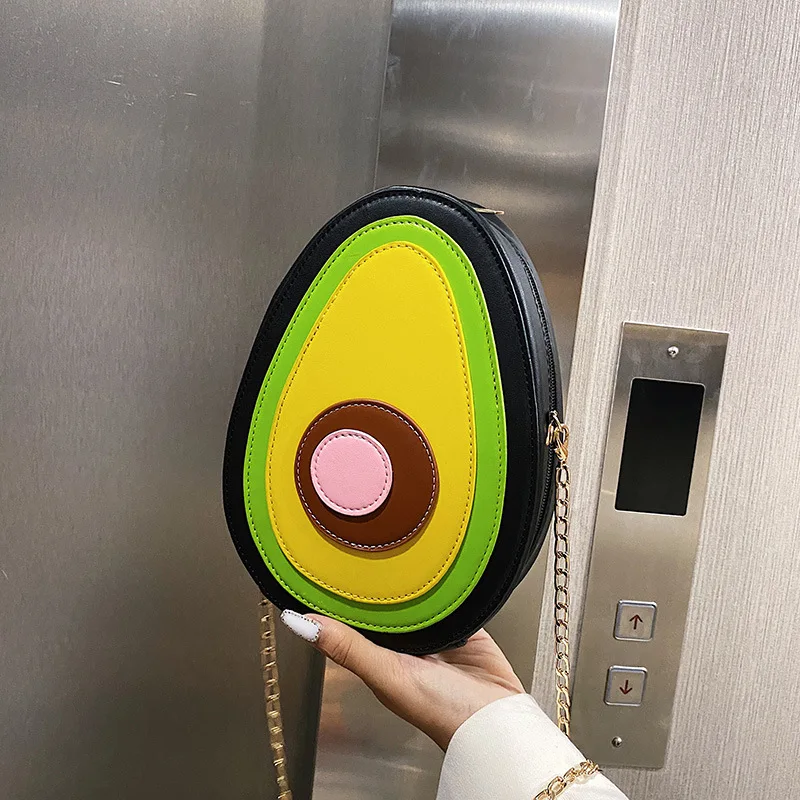 Letnie owoce Cokernut torebki i torebki dla kobiet śliczne dziewczyny łańcuszkowa torba na ramię okrągłe skórzane mała torebka Crossbody nowość torebka