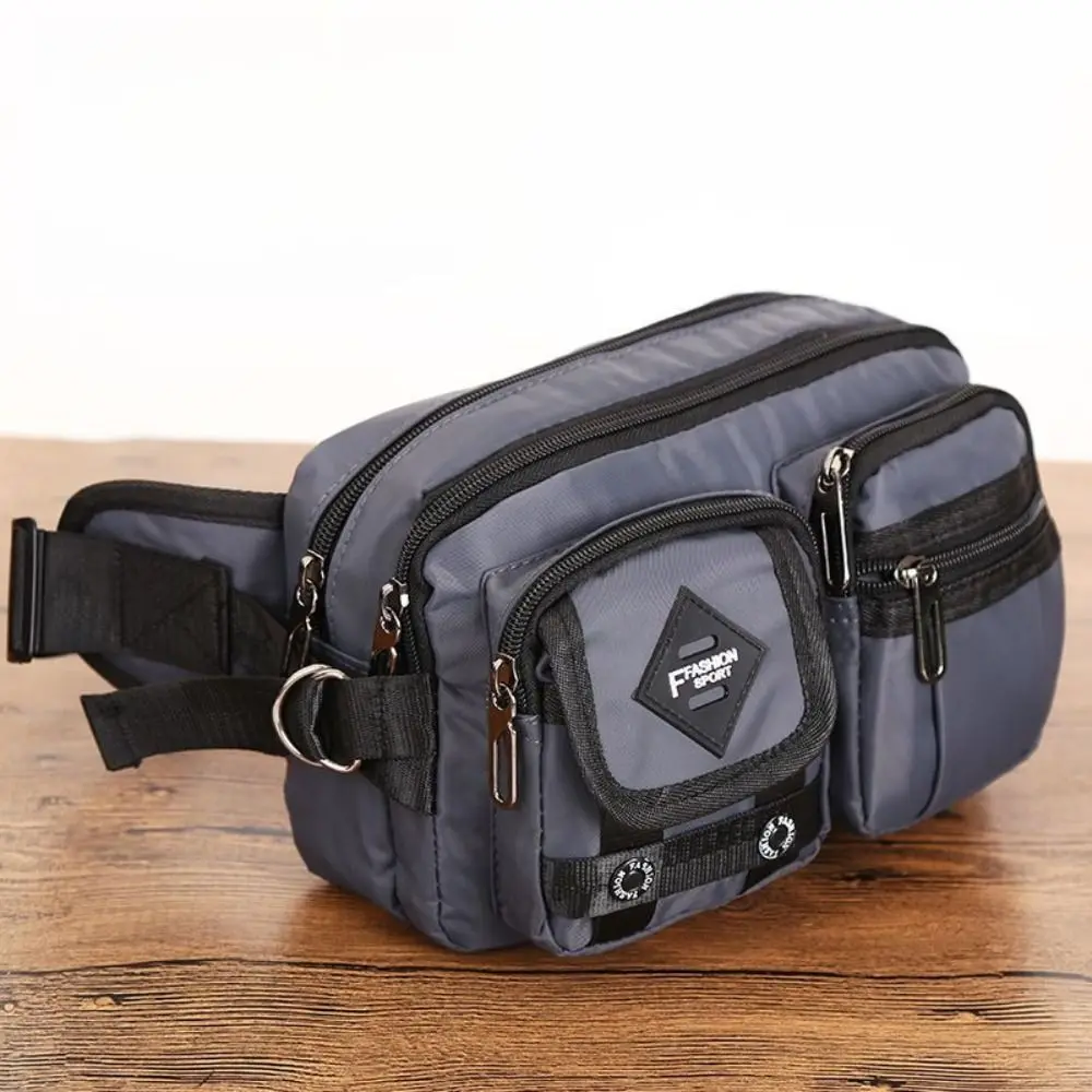 

Fashion Multi-Compartment Waist Bag Waterproof Lightweight Chest Bag Large Capacity Men's Sports Bag