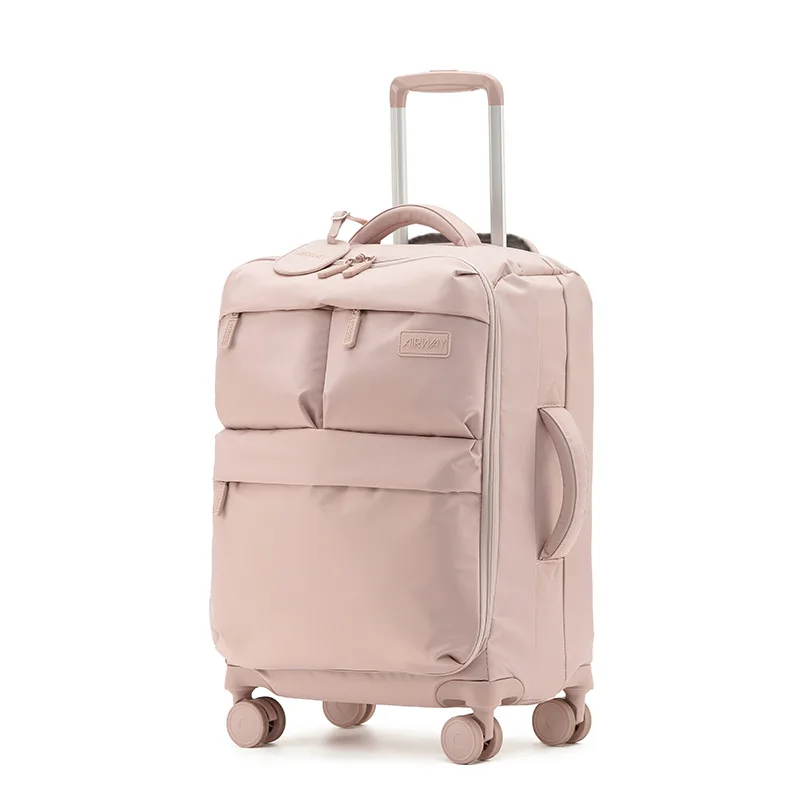 20inch Travel Expandable Soft Suitcase On Wheels Cloth Boarding Case Trolley Rolling Luggage Bag