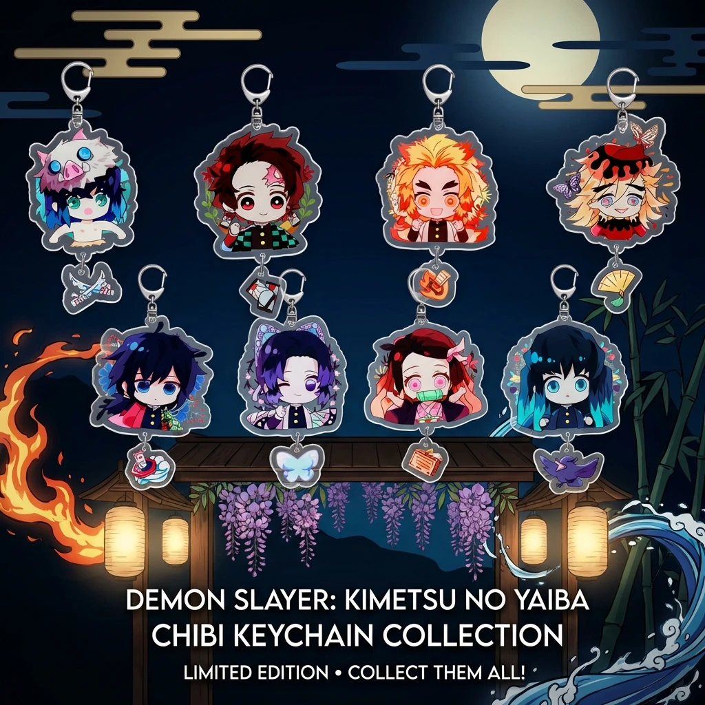 

Акриловый брелок-подвеска «Аниме: Клинок, рассекающий демонов» (Камадо Танджиро, Незуко, Зеницу Агацума) — аксессуар для рюкзака, подарок