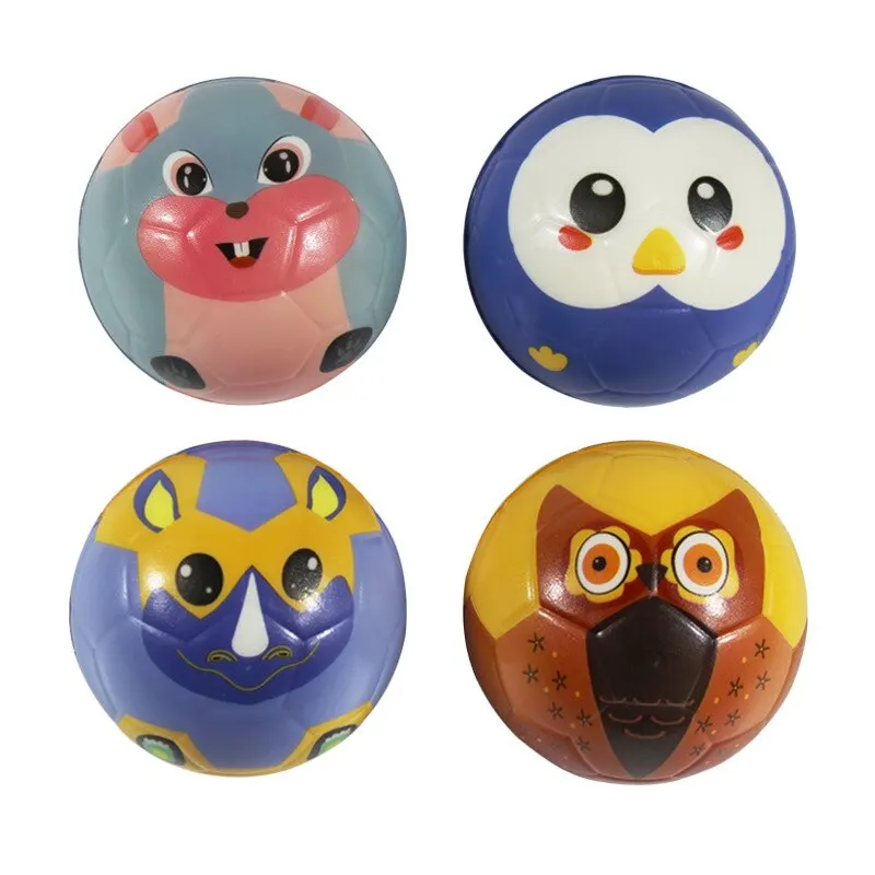 6pcs Solid Sponge Soft Ball Children Animal Football Football Toys Decompression Release Ball