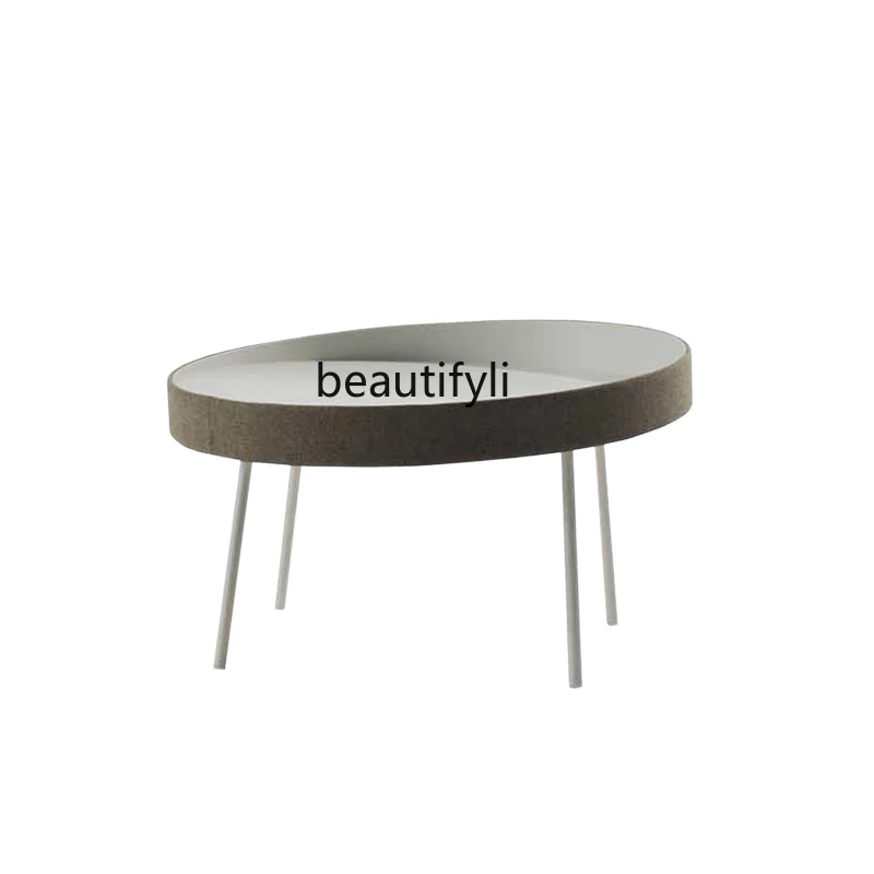 Light Luxury Small Coffee Table Living Room Modern Minimalist Sofa Side Table Creative Office Table Stainless Steel Furniture