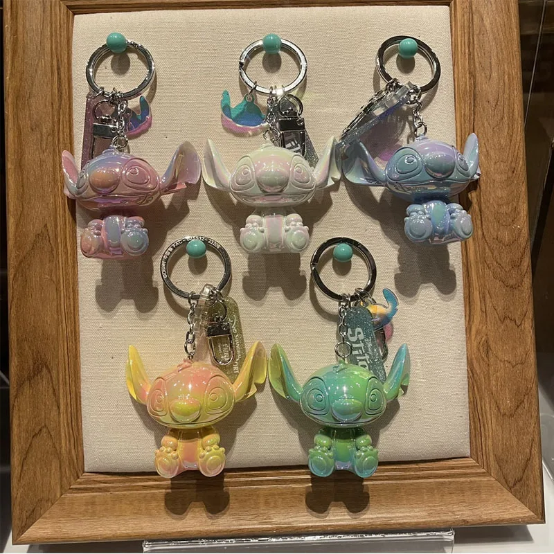 

Colorful Stitch Keychain Blind Box Cute Cartoon Backpack Pendant Mysterious Plastic Toy Figure Collect models girls gifts toys