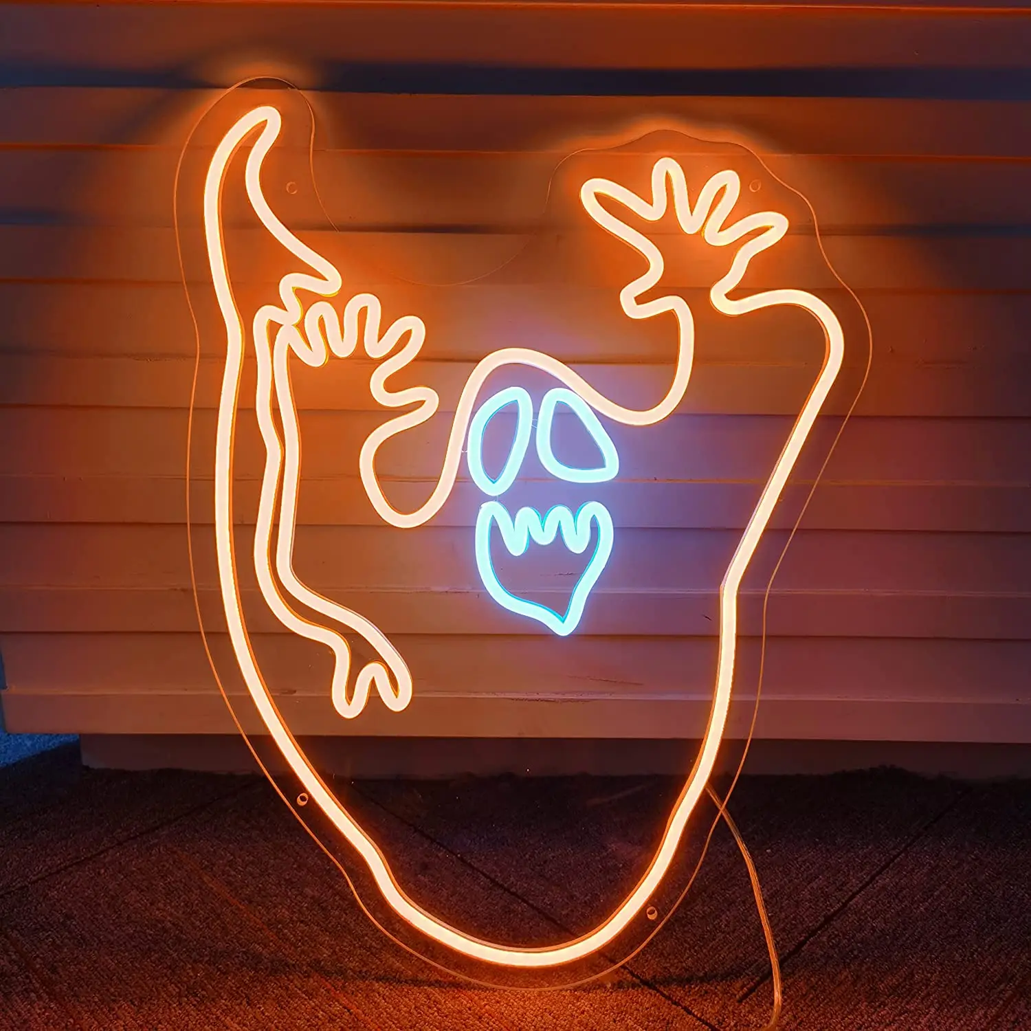 

Ghost Face Neon Sign, Neon Signs for Wall Decor, Led Neon Signs for Party, Children's Room, Halloween Party Decor