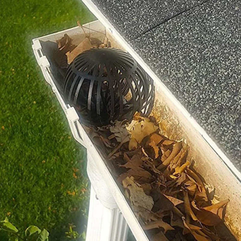 Leaves Protection Outdoor Downpipe Strainer Easy Install Black Gutter Guard Roof Drain Anti-blocking Home Debris PP Garden