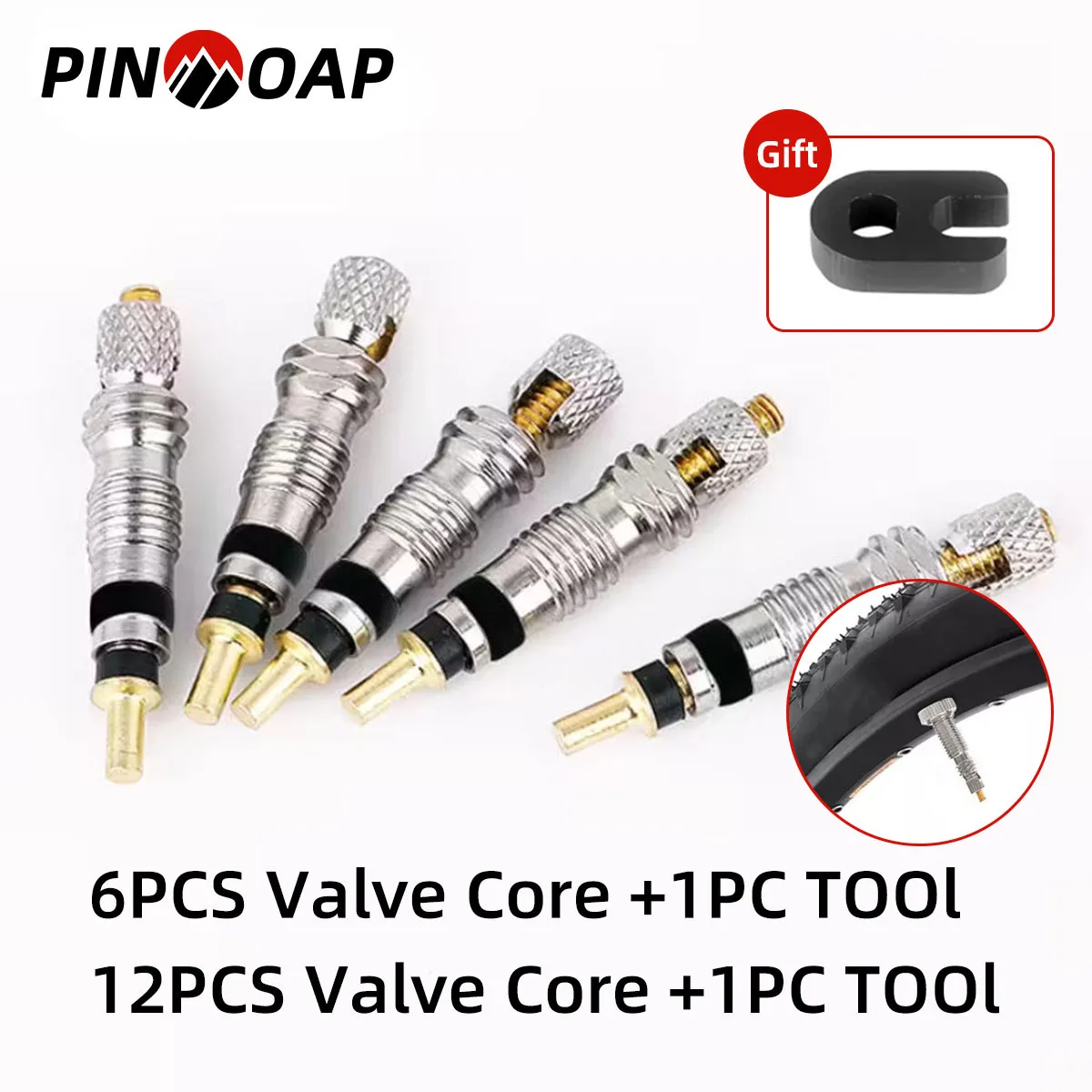 PINMOAP Valve Core Bicycle Road Bicycle Parts Lightweight Tools Durable And Sturdy Structures Essential Accessories For Bicycles