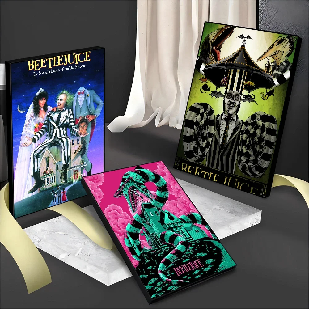 1PC Vintage Beetlejuice 2 Movie Poster Movie Sticky Posters Retro Kraft Paper Sticker Room Bar Cafe Aesthetic Art Wall Painting