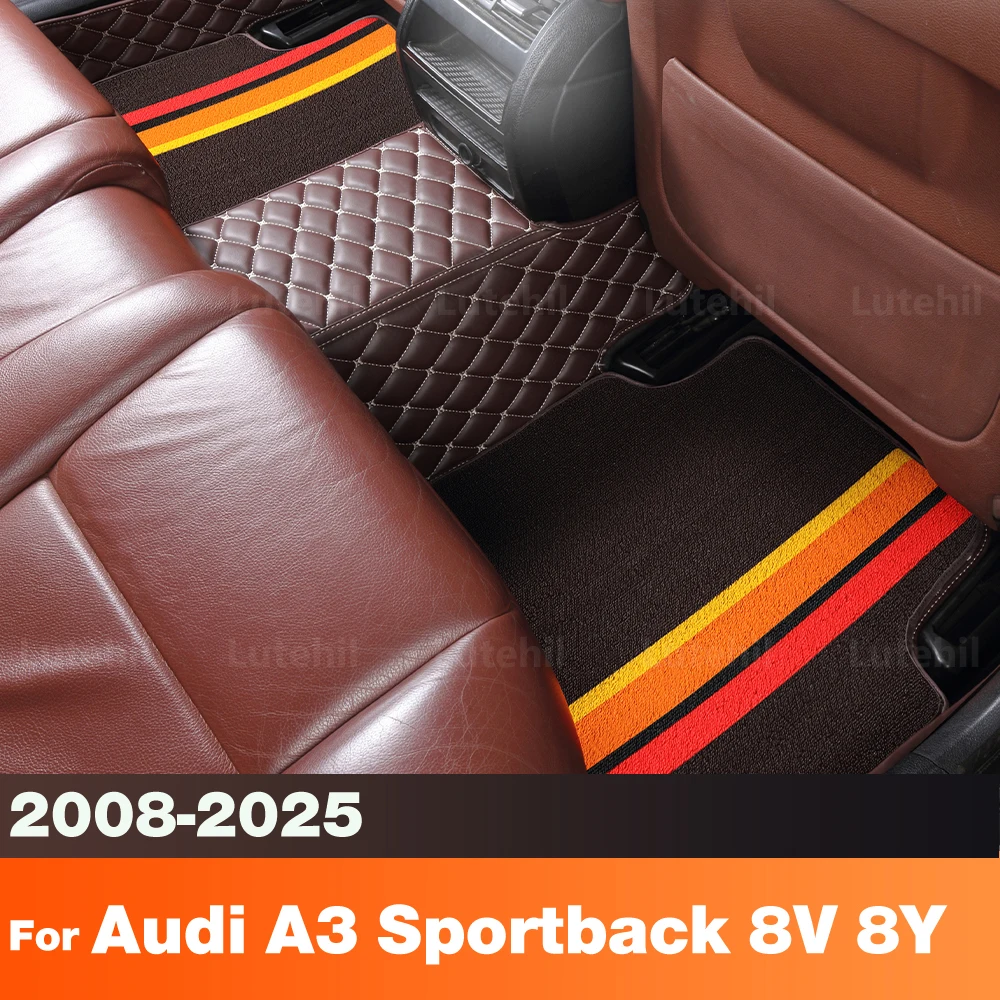 

Для Audi A3 Sportback 8V 8Y Все модели 2008-2025 Автомобильные коврики на заказ Автомобильный ковер Аксессуары для интерьера 2024 2023