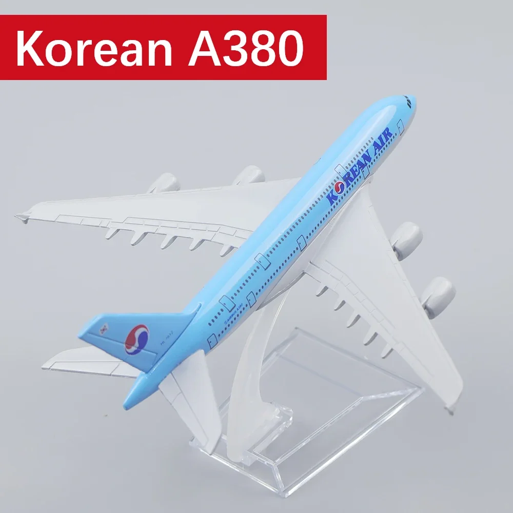 Schaal 1/400 Metalen Vliegtuig Model A380 Metalen Vliegtuig Spuitgieten Simulatie Kinderspeelgoed, Verjaardagscadeaus, Ornamenten