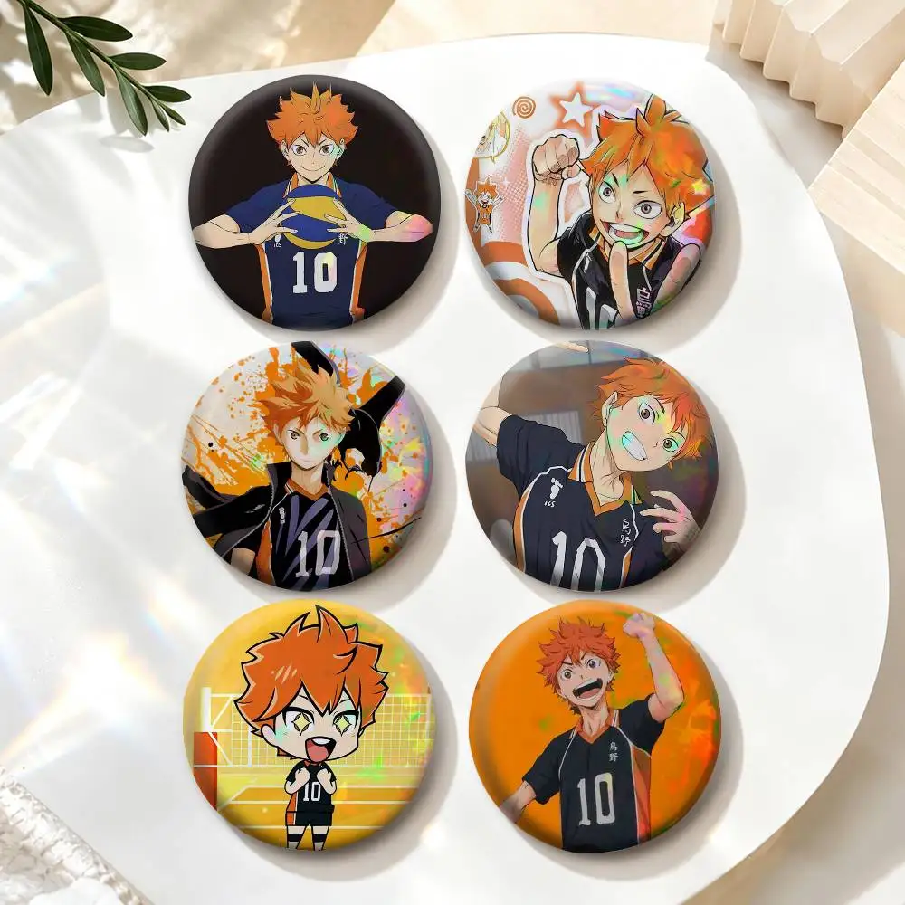 Haikyu Character Shoyo Hinata  Badges Creative Tinplate Button PinsBrooch Badge Clothes Backpack