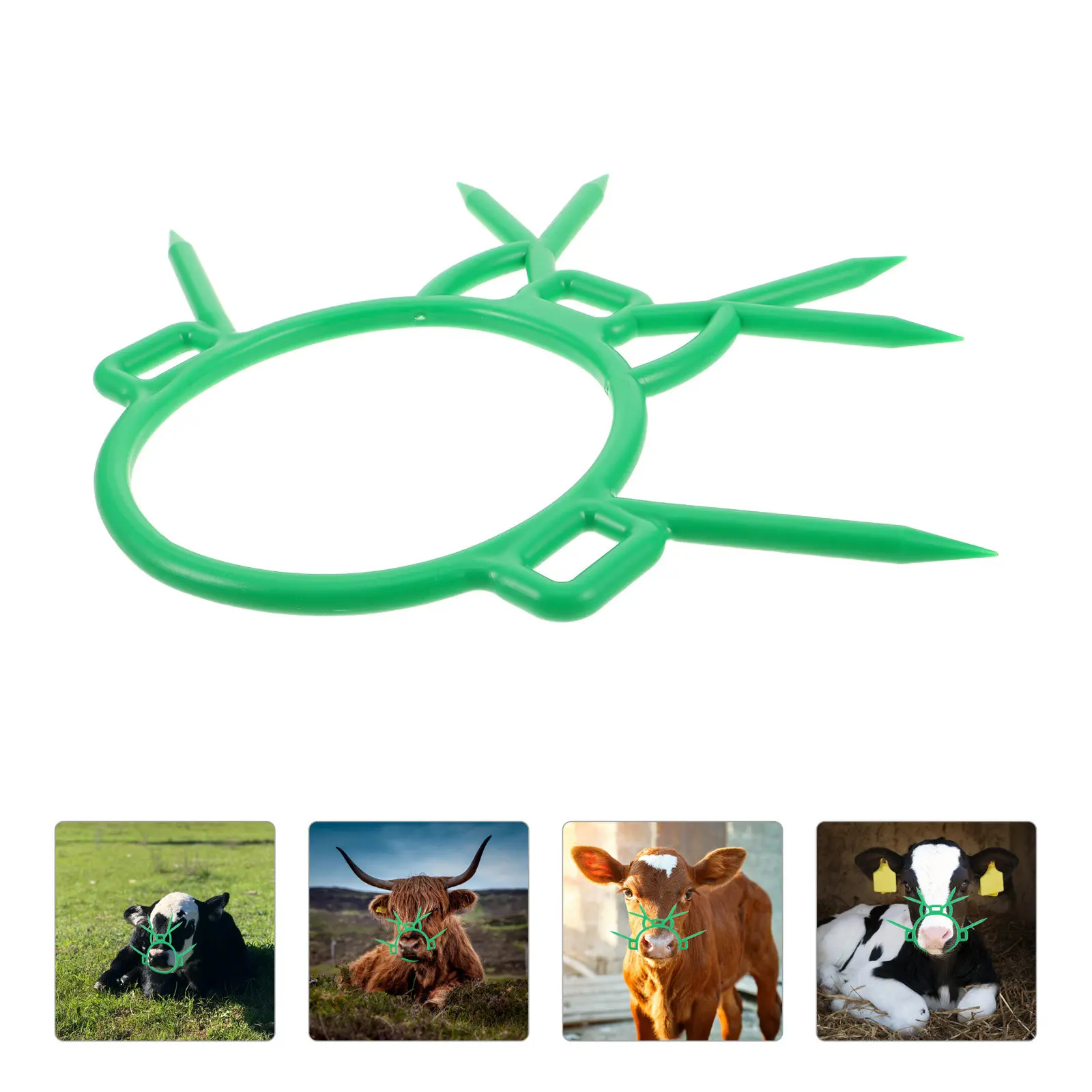 Cow Nose Thorn Calf Weaner Tool Plastic Livestock Weaning Device for Cattle Farm Use Reduce Weaning Stress Prevent Sucking