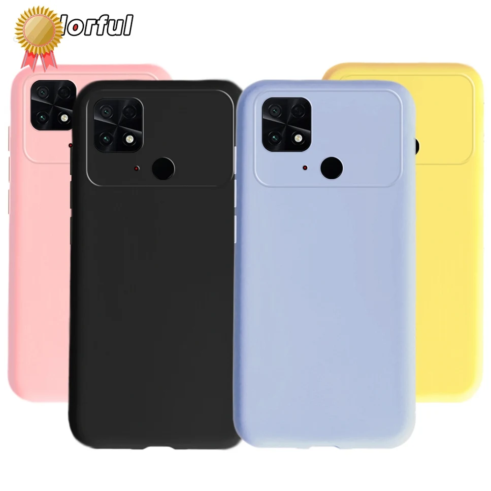 For Xiaomi Poco C40 Case Solid Color Liquid Silicone Shockproof TPU Soft Cases ON Xiaomi Poco C40 C 40 Back Cover Bumper Fundas