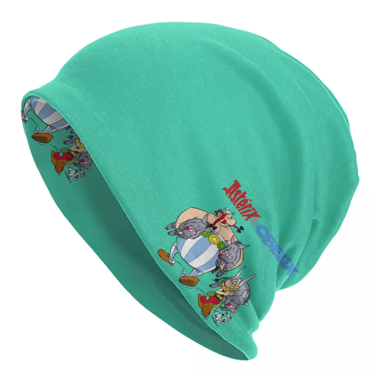 Custom Asterix And Obelix Hunting Skullies Beanies Caps Unisex Outdoor Knitted Hat Adult Funny Anime Cartoon Bonnet Hats