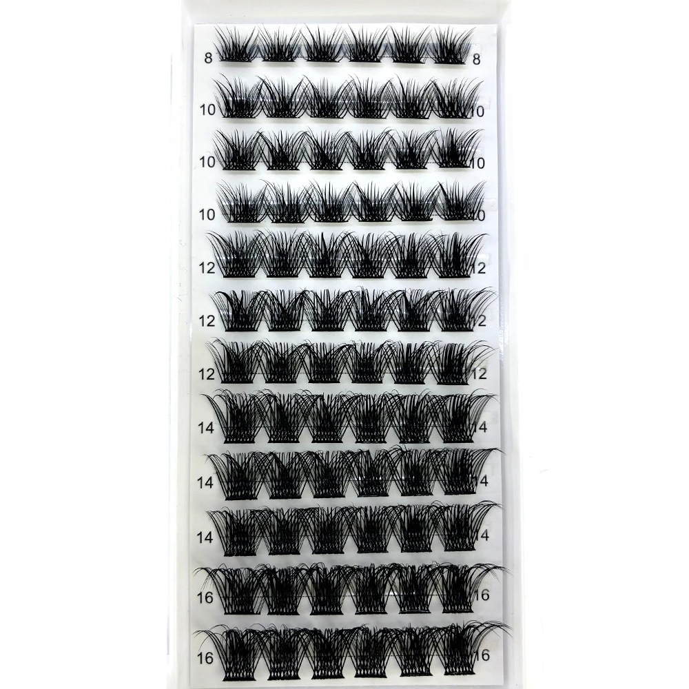 Mischfarbige russische Volumen-Wimpernsegmente, natürliche Wimpern, DIY-Cluster-Wimpern, Segmentwimpern, gemischte Größen, Regenbogen-Wimpern – Detail 26