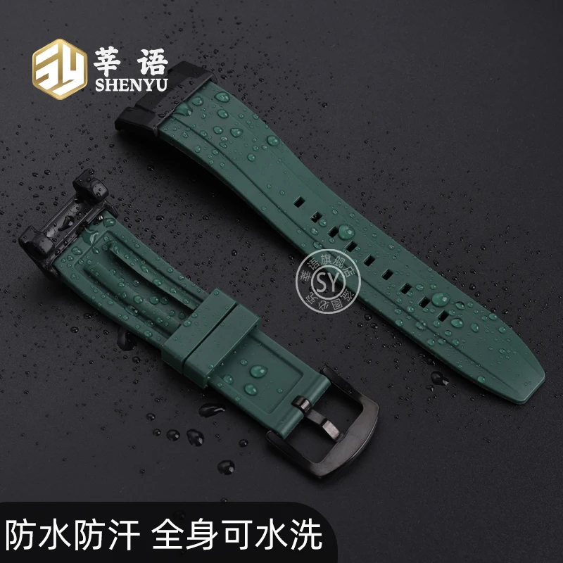 متوافق مع حزام ساعة Casio G-SHOCK من الجيل الثالث Big Mud King GWG-B1000 المطاطي المعدل للرجال