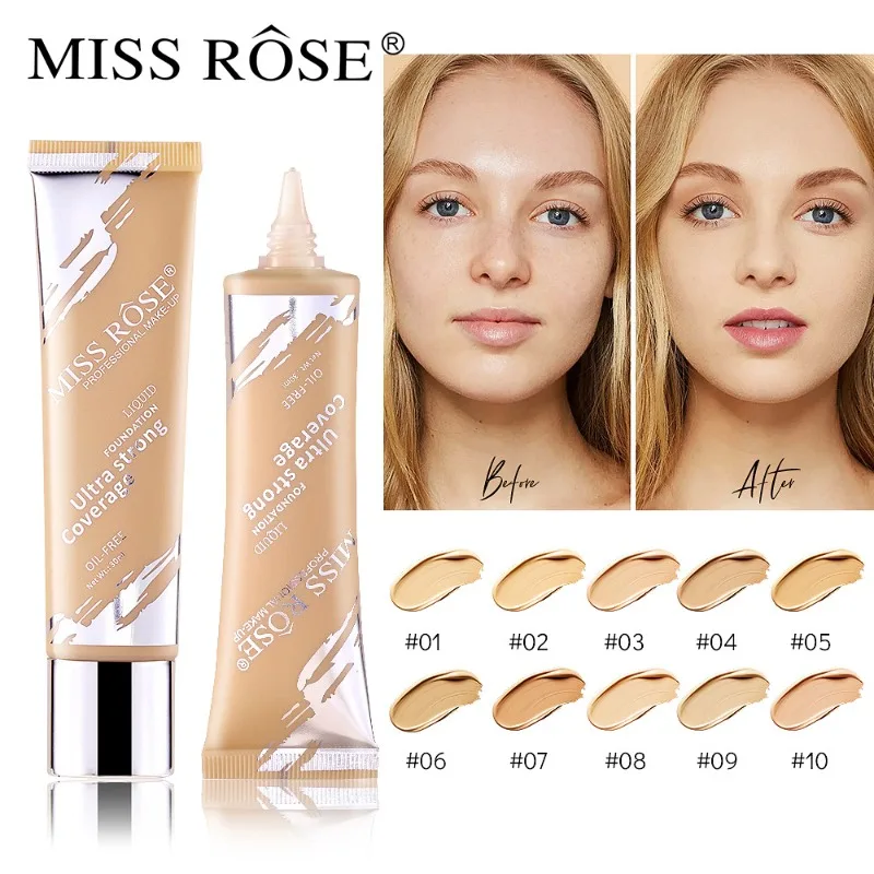 คอนซีลเลอร์รองพื้นควบคุมความมันและติดทนนาน Brighten Face Eyes Dark Acne Cover Cream Face Base Makeup คอนซีลเลอร์แต่งหน้า