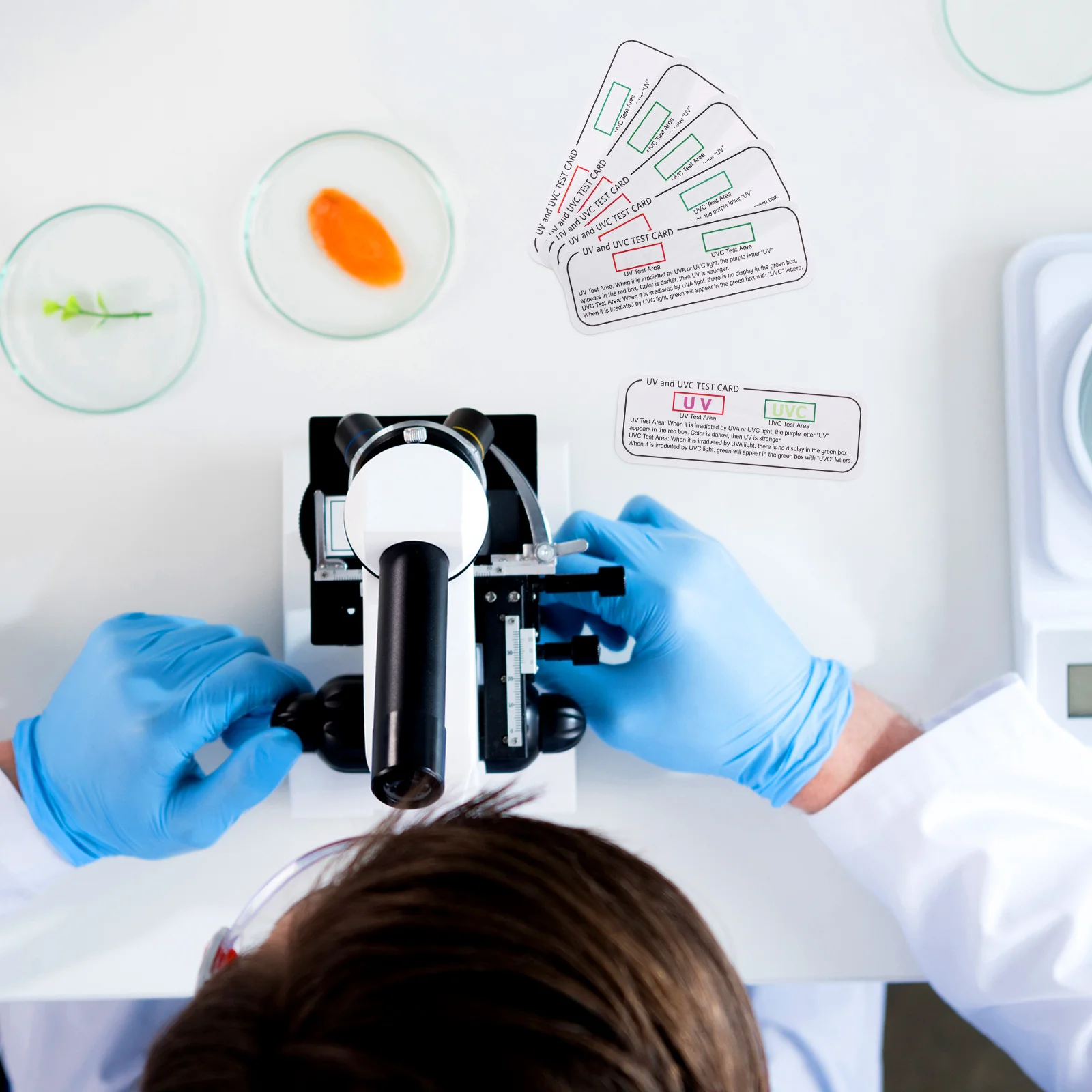 

5pcs Uv Test Cards Uvc-Uva Indicator Paper For Disinfection Testing Light Effect Tester Strips Indoor Sanitization Detection