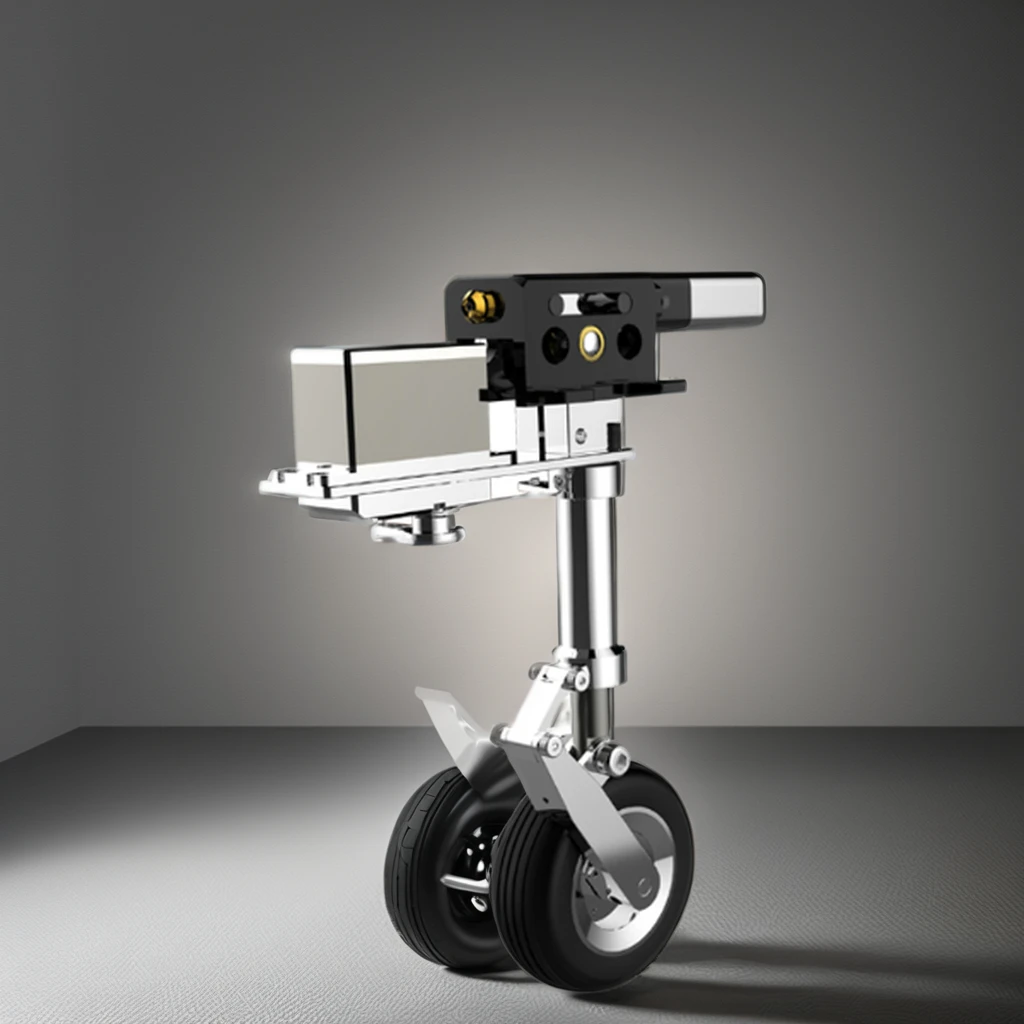 ชุดล้อลงจอดสำหรับเครื่องบินบังคับวิทยุ น้ำหนัก 4-6 กก. ขนาด 40-60E แบบยูนิเซ็กซ์ พร้อมระบบป้องกันการสั่นสะเทือน ล้อหลักและล้อหน้าทำจากอะลูมิเนียม ไม่มีเซอร์โว สำหรับหุ่นยนต์