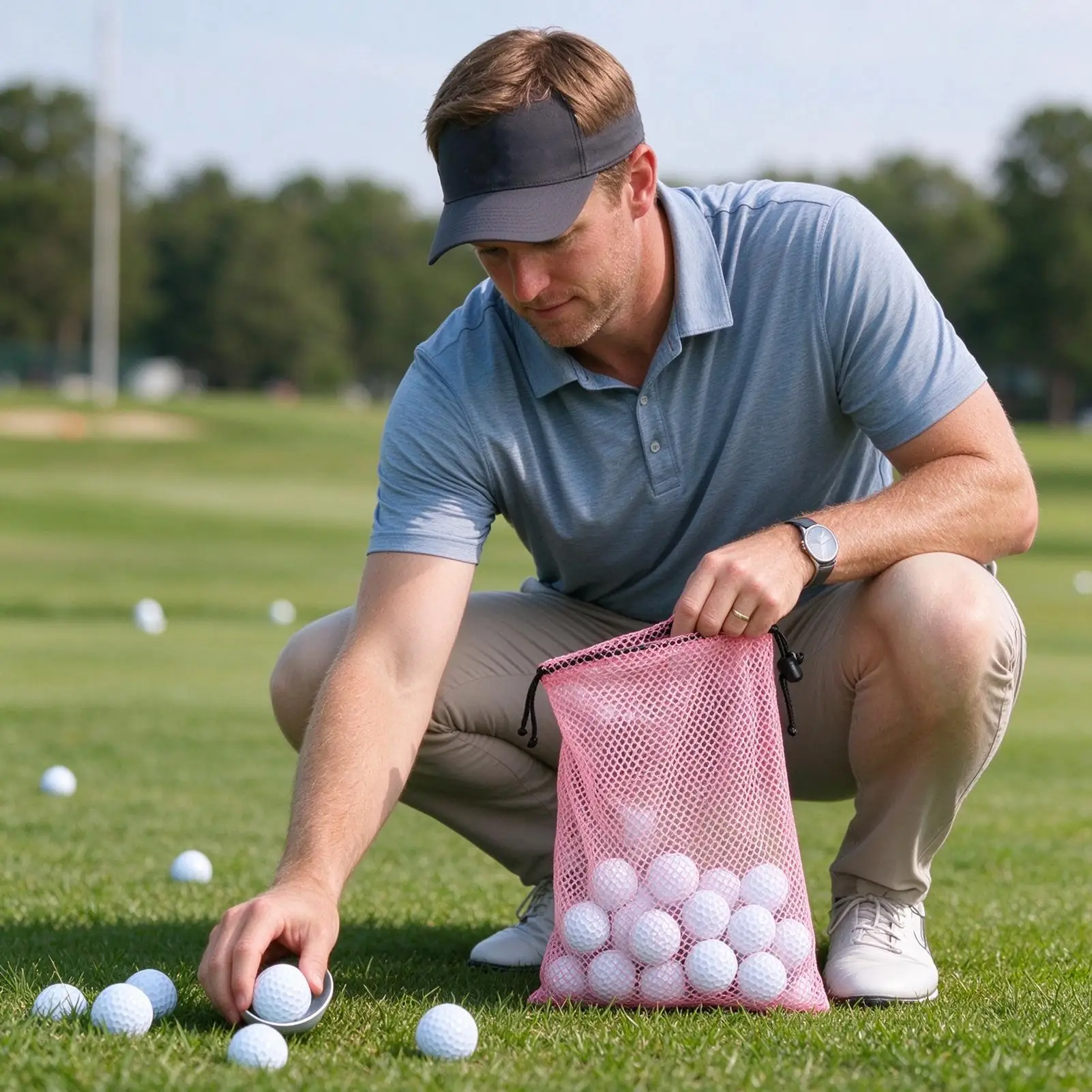 Golf Accessory Bag Training Practice Drawstring Organizer Mesh Mesh Bag For Golf Balls For Fathers Husbands Grandfathers Gym Men