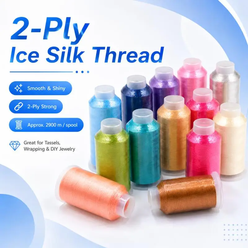 

2 Strands of Vertical Tassel Thread, Shiny Effect, Jewelry Thread, DIY Crafts, Bracelet Thread, Sewing and Weaving Yarn