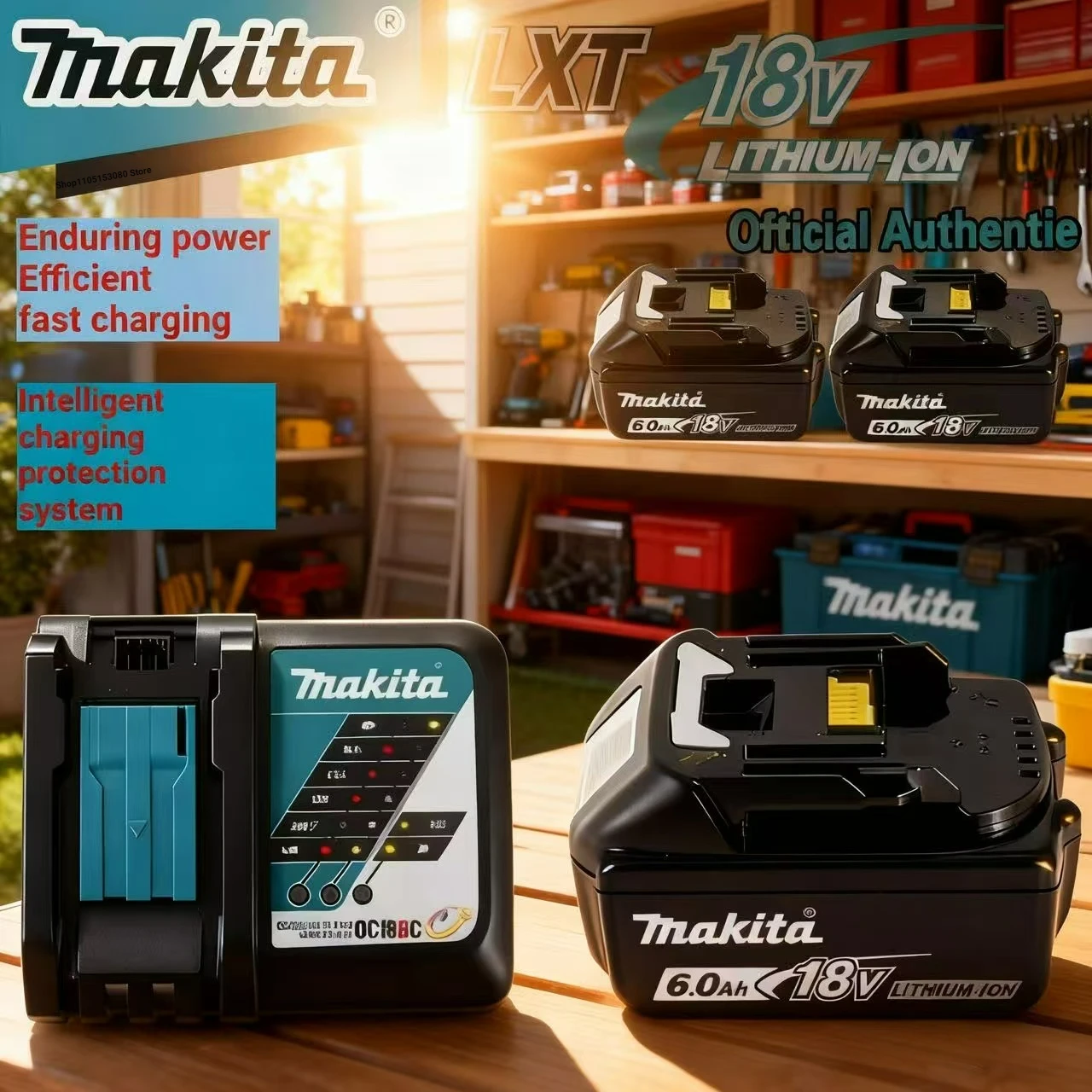 

100% original Makita 18V 6.0Ah Rechargeable Battery ,For Makita BL1830 BL1830B BL1840 BL1840B BL1850 BL1850B Power Tools Battery