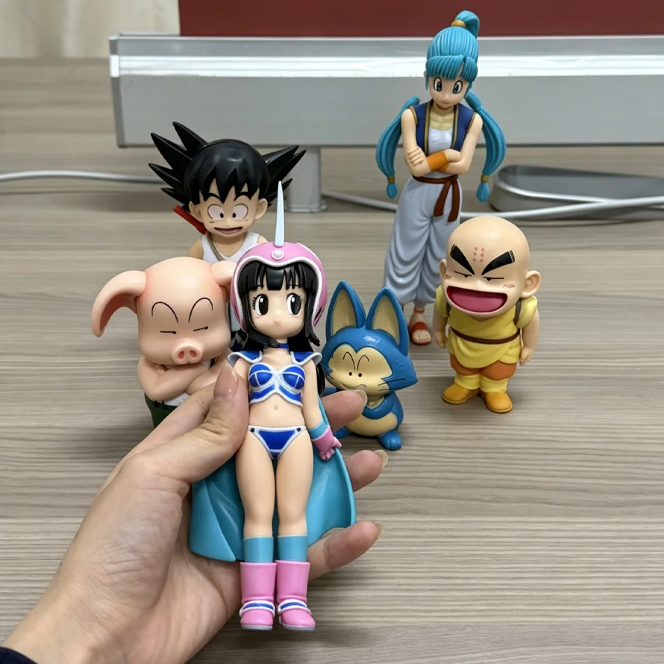6Pcs Dragon Ball Z PVC Cartoon Model Dolls Set - Son Goku Krillin Chichi Bulma Puar Oolong Anime Figure Toys for Birthday Gifts - view 3