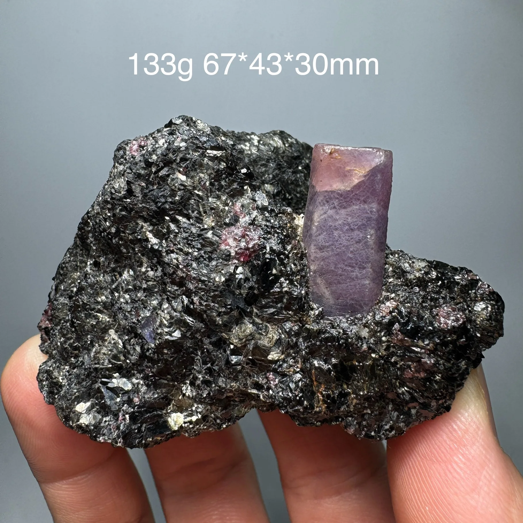 Natural Corundum Ruby Raw Specimen (Fluorescent Effect Red) Mica Mineral Crystal Quartz Healing Stone Home Decor