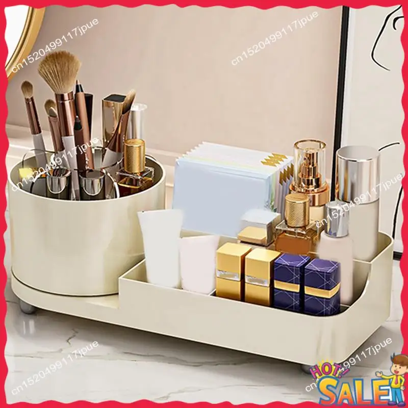 

BOFO Large Capacity Makeup Brush Organizer For Vanity 360° Rotating Cosmetic Display Case Make Up Brushes Cup For Cosmetics