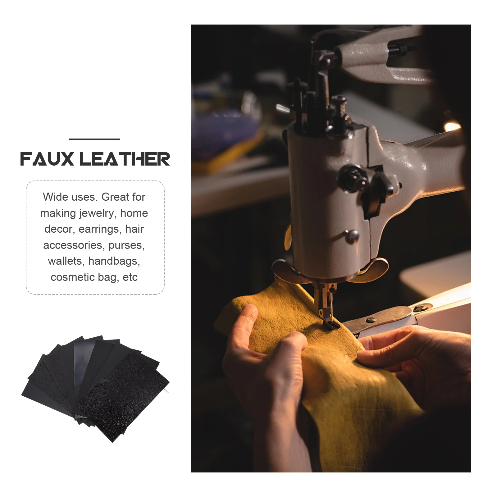 

8Pcs Artificial Sheet Set for Bow Making Sewing Crafts Decorative Fabric DIY Projects Gift for Craft Lovers