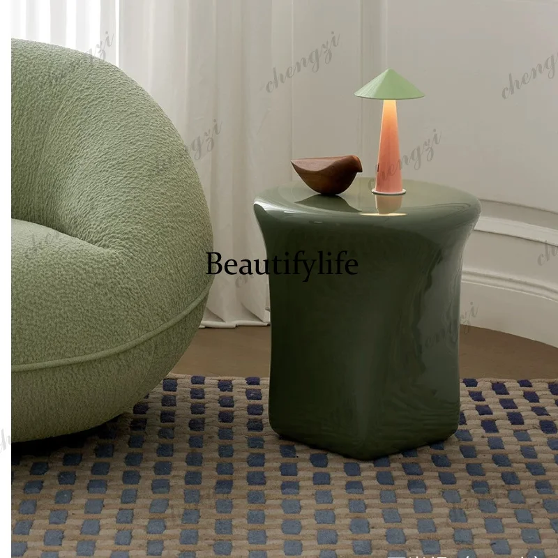 A73 side table, cream wind living room balcony sofa irregular corner table small coffee table
