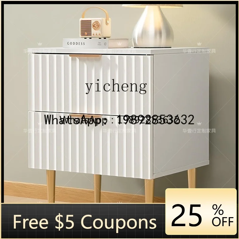 

GZ1 American light luxury solid wood bedside table French living room locker bedroom storage bedside table