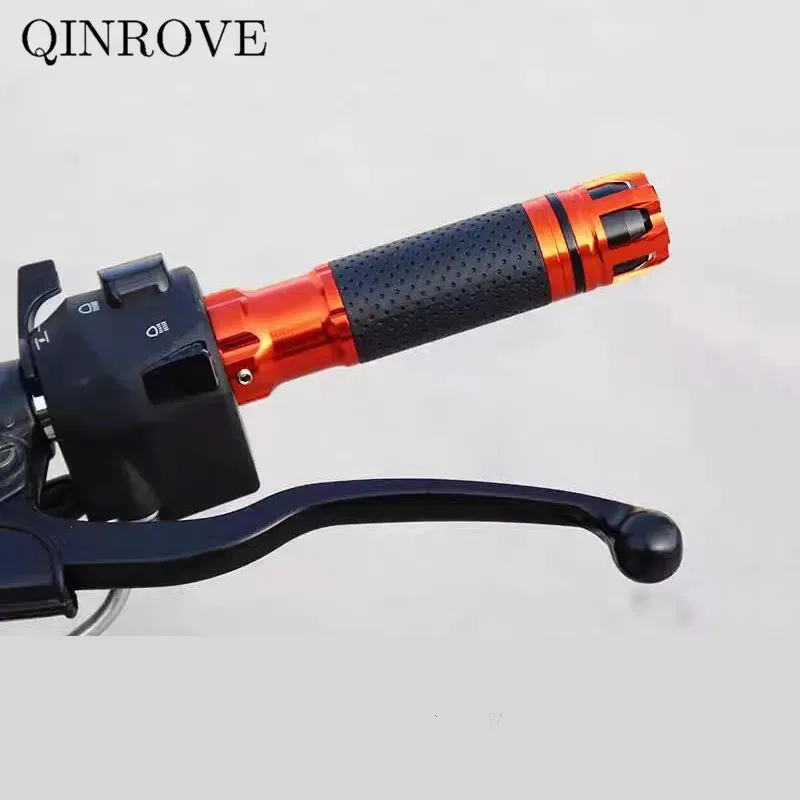 22mm Motorcycle Handlebar Grips CNC Aluminum Rubber Handle Grip Universal For Suzuki Burgman 125 GSXR 600 SV 650 S GSR 400 750
