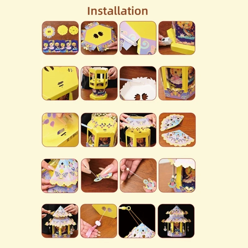 

Chinese Autumn Festival Handmade Light Set Multiple Color Hanging Charm
