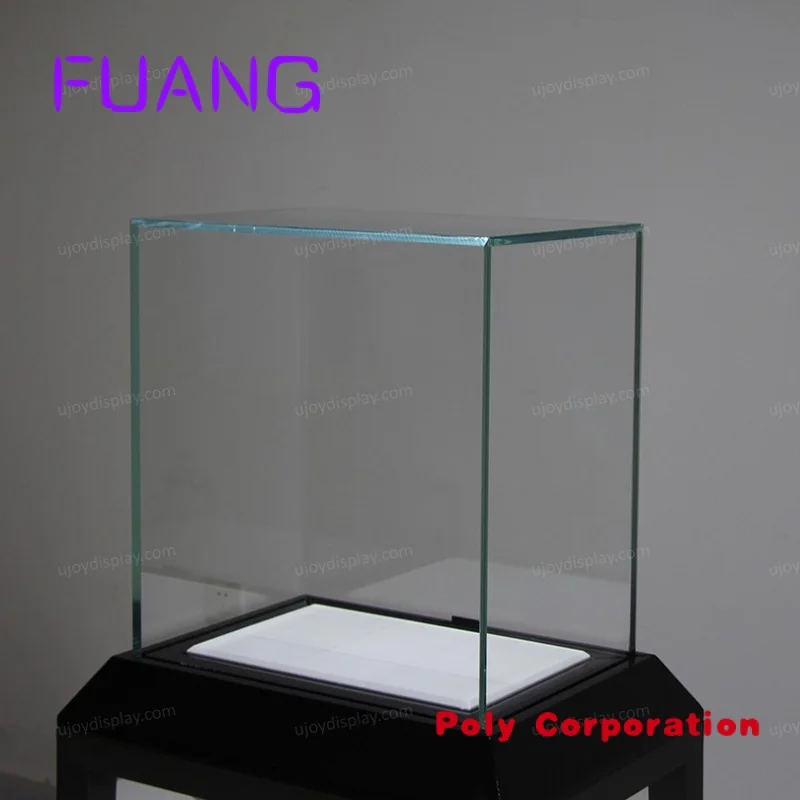 Moderne Aangepaste Zwarte Sieraden Vitrine Met Glas