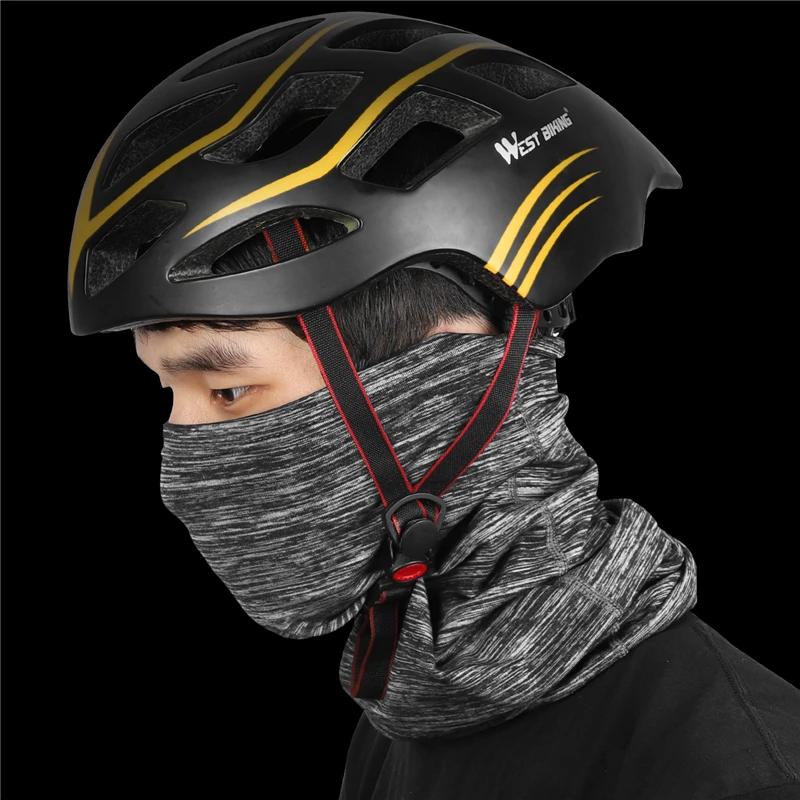 WEST BIKING Winter Cycling Scarf Bandana Fleece Neck Warmer Stretchy Skin-Friendly Face Mask Headwear for Skiing Running Hiking