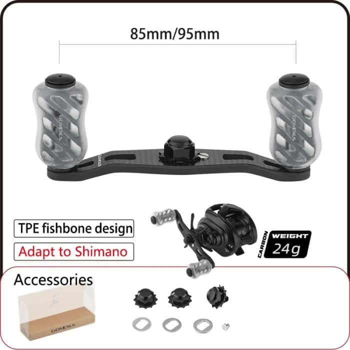 Gomexus Carbon-Griff 85 mm Finesse für Shimano Bantam Metanium Daiwa Steez Abu Garcia Okuma Kastking Baitcasting-Reel DC-S20 – Detail 3