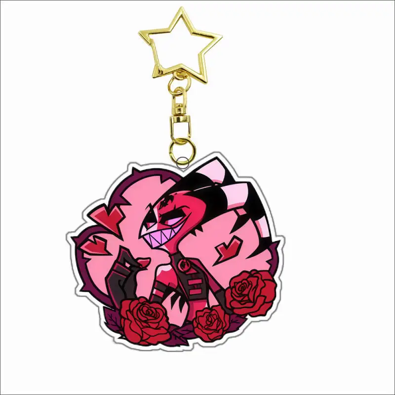 Acrylic Keychain for Helluva Boss Millie Moxxie Fizzarolli Blitzo Stolas Loona Octavia Anime Acrylic Student Backpack Pendant