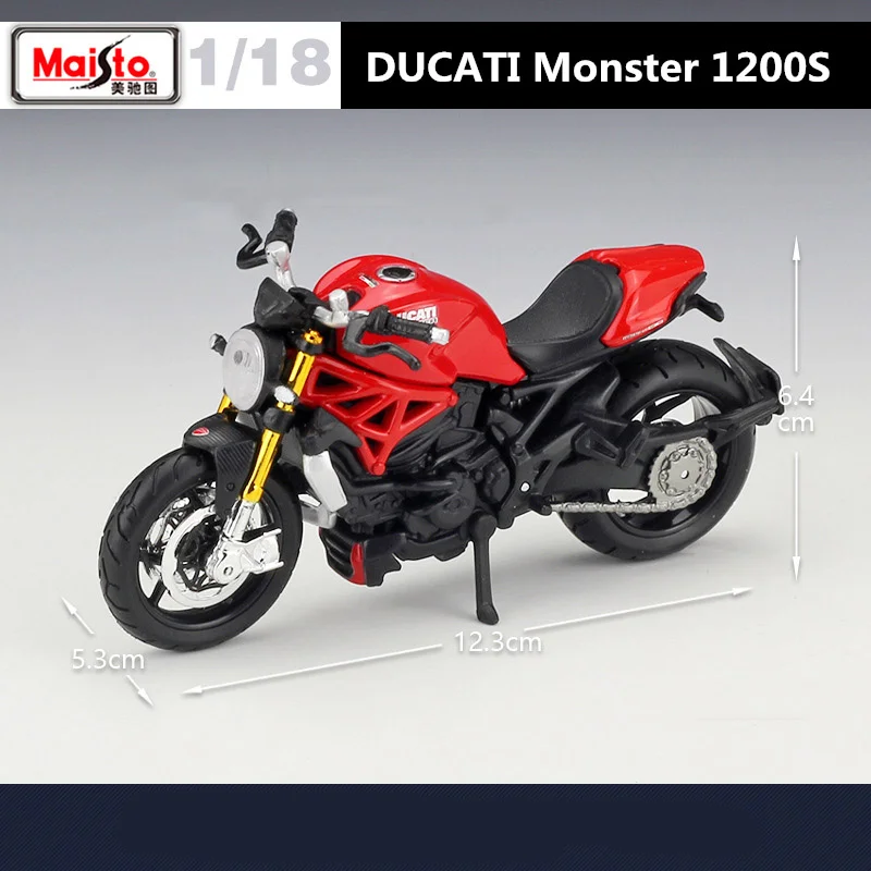 Maisto 1:18 DUCATI Monster 1200S Alloy Racing Motorcycle Model Simulation Diecast Metal Street Sports Motorcycle Model Kids Gift