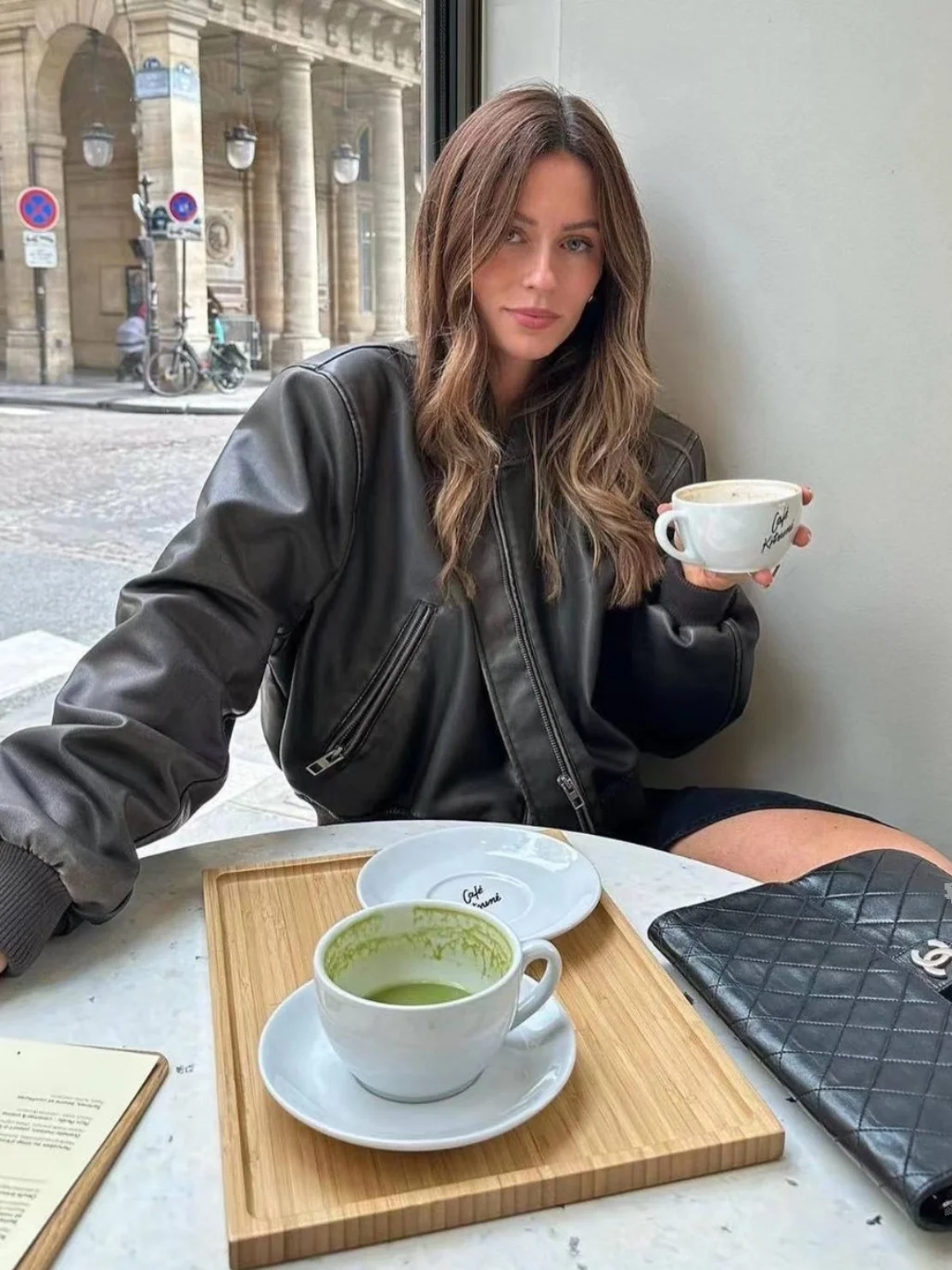 

Женская куртка-пилот TR Commuter из искусственной кожи, свободного кроя, в стиле ретро, теплая, на молнии, с воротником-стойкой