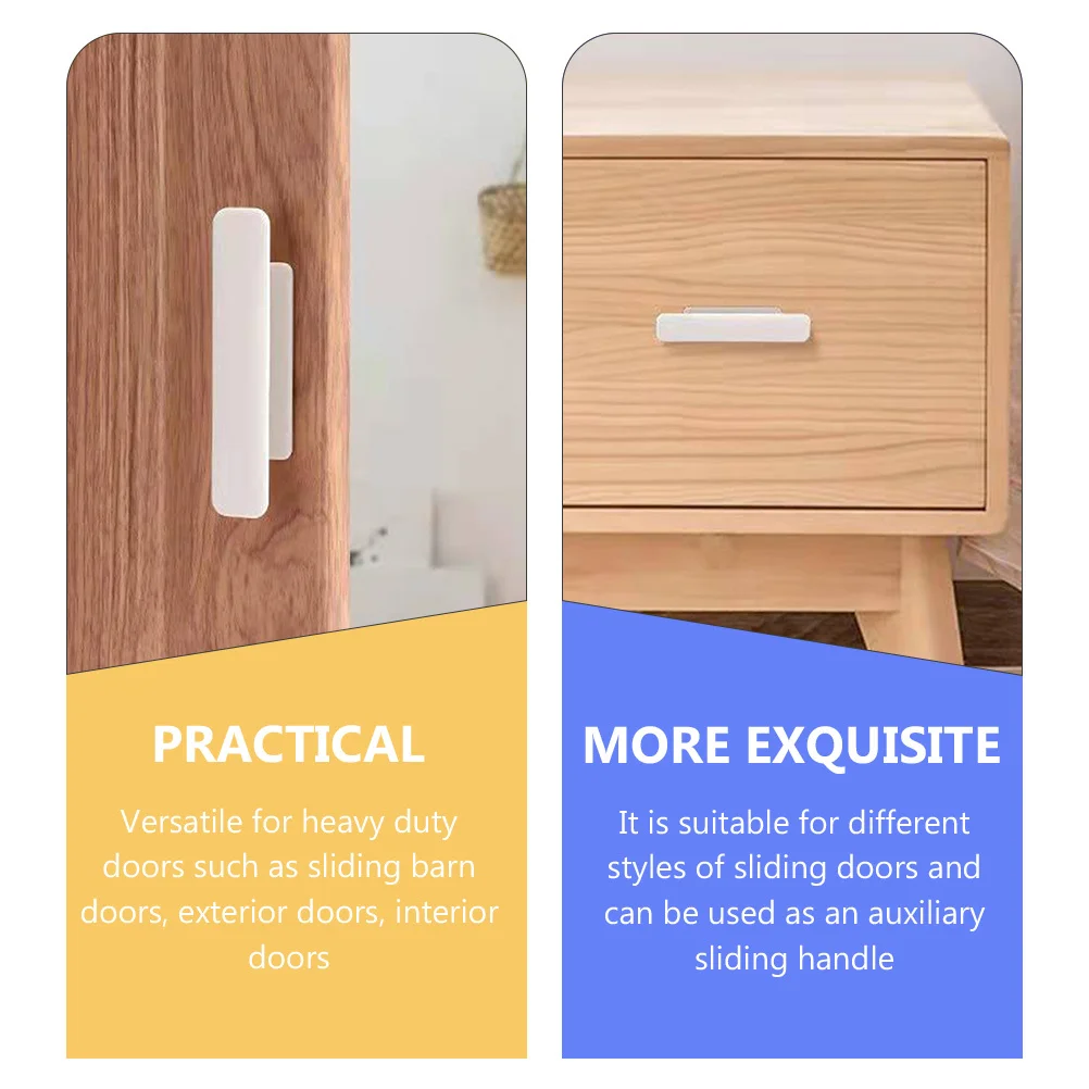 

8Pairs Instant Adhesive Knobs Sliding Door Handle Suitable for Various Doors Including Barn Closet Garage Durable Non Deformable