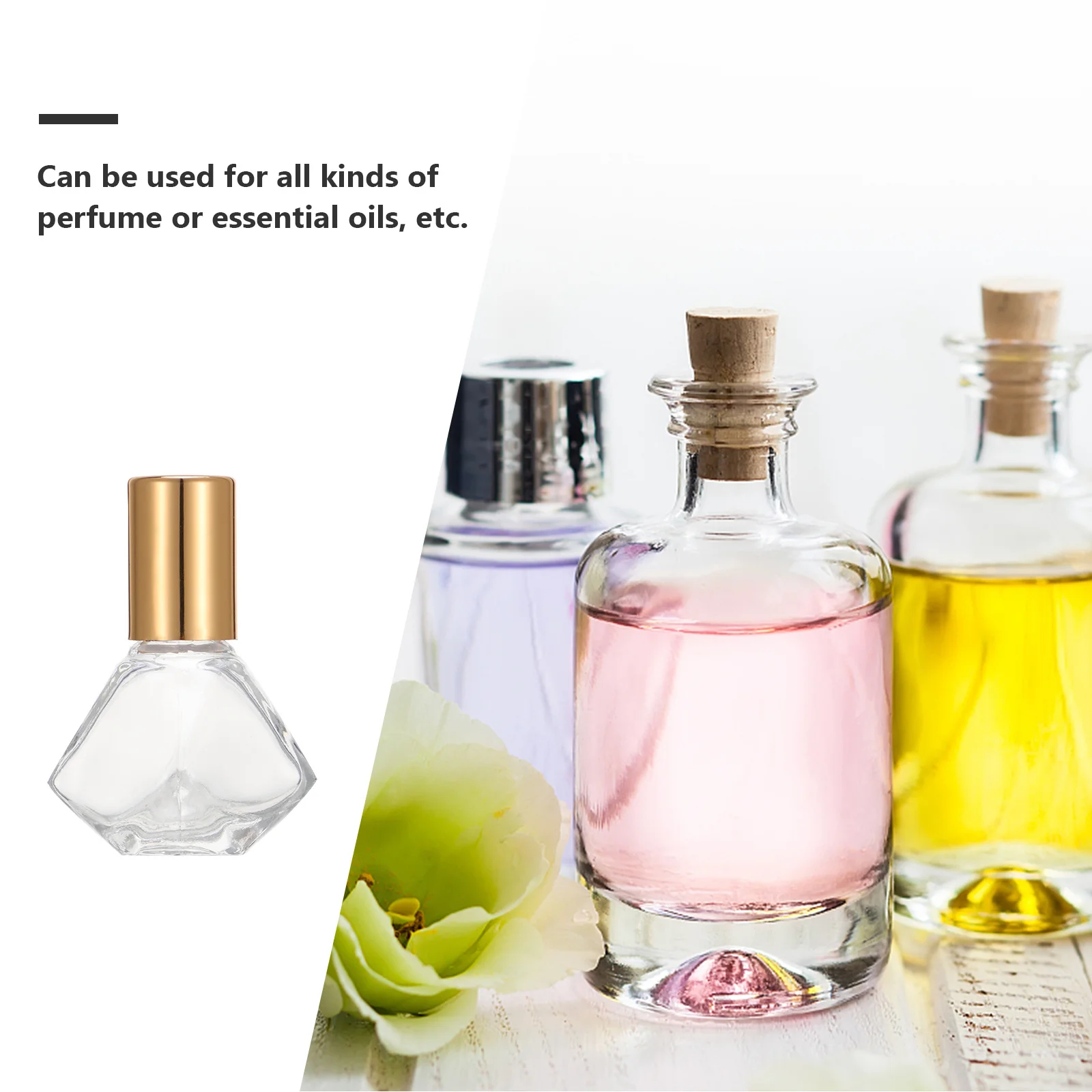 

12Pcs Essential Oil Roller Bottles Glass Mini 8ml Leak Proof Roll on Bottles for Travel Massage Perfume Bottle Kit